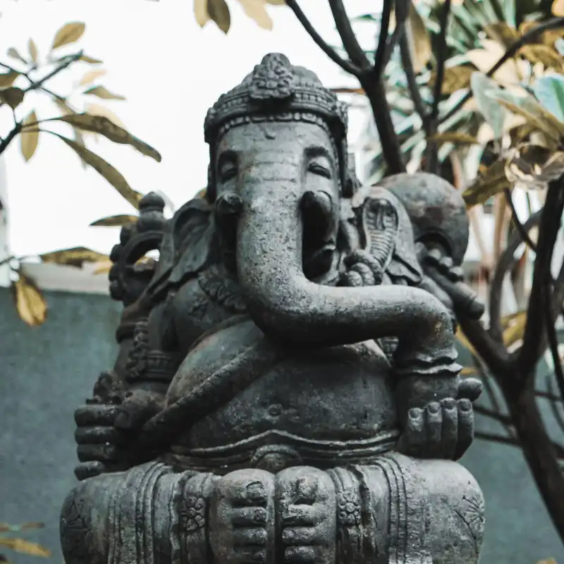 Lord Ganesha Idol Sitting stone murti